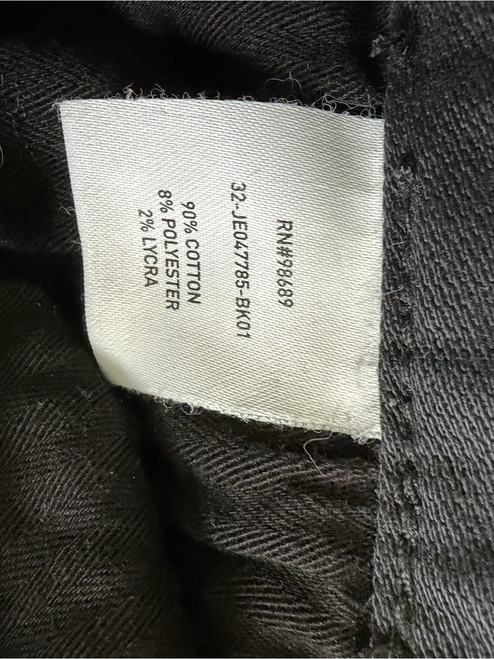 Todd Snyder Straight Fit 5-Pocket Pants Men’s 33x32 Black Stretch Cotton - Picture 4 of 4